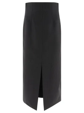 Alexander McQueen Pinstriped Pencil Skirt