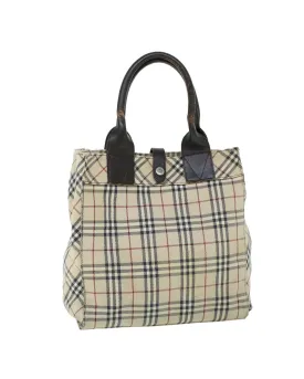 Authentic Burberry Canvas Leather Handbag