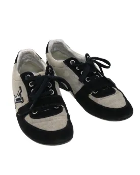 Authentic Louis Vuitton Gray Black Cotton Sneakers