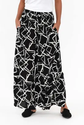 Baker Black Geo Wide Leg Pants