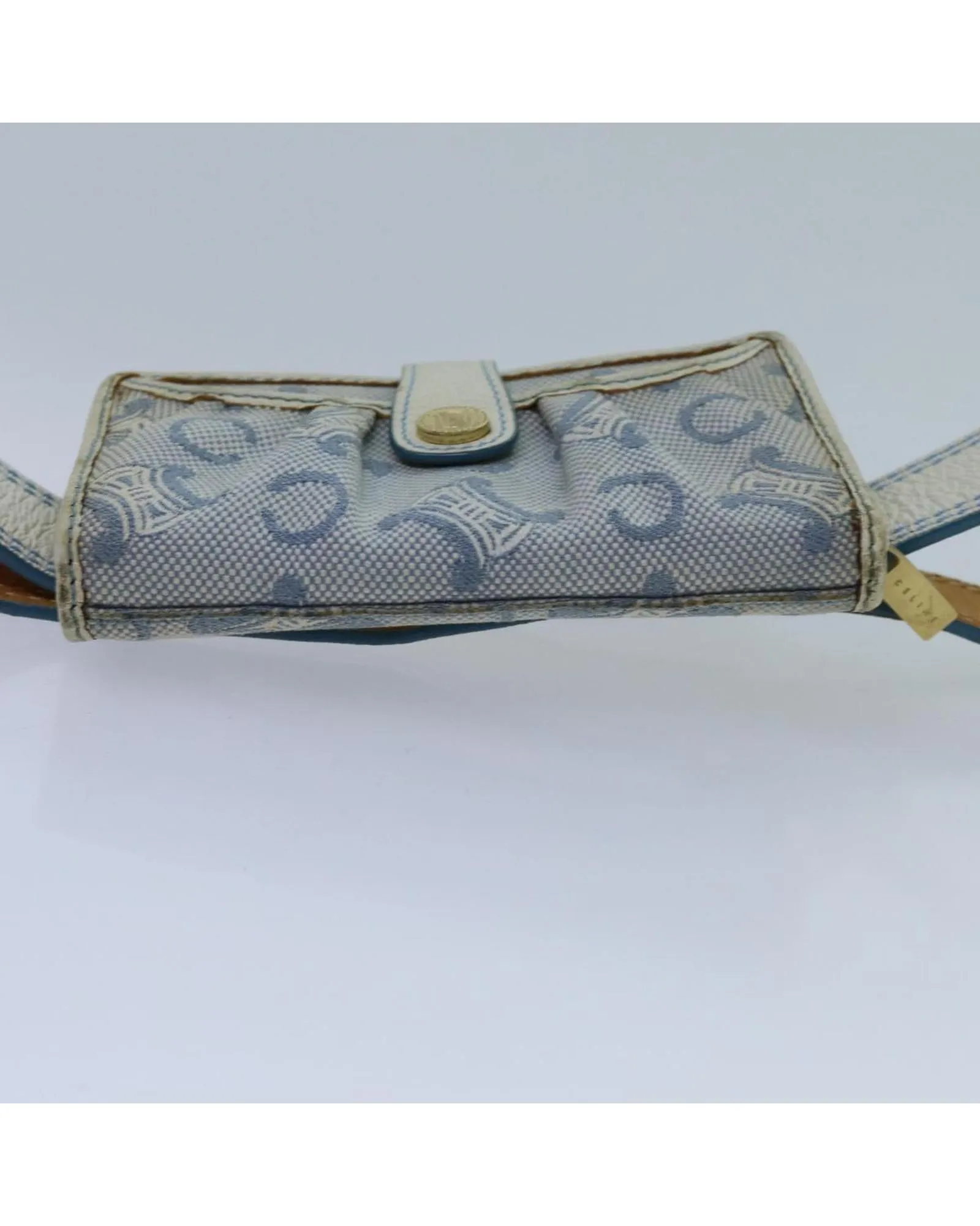 Blue Canvas Waist Bag with Macadam Print and Dust Bag - Rank C