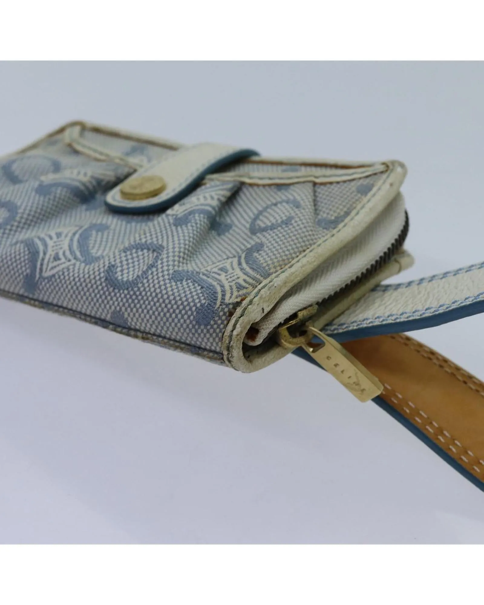 Blue Canvas Waist Bag with Macadam Print and Dust Bag - Rank C