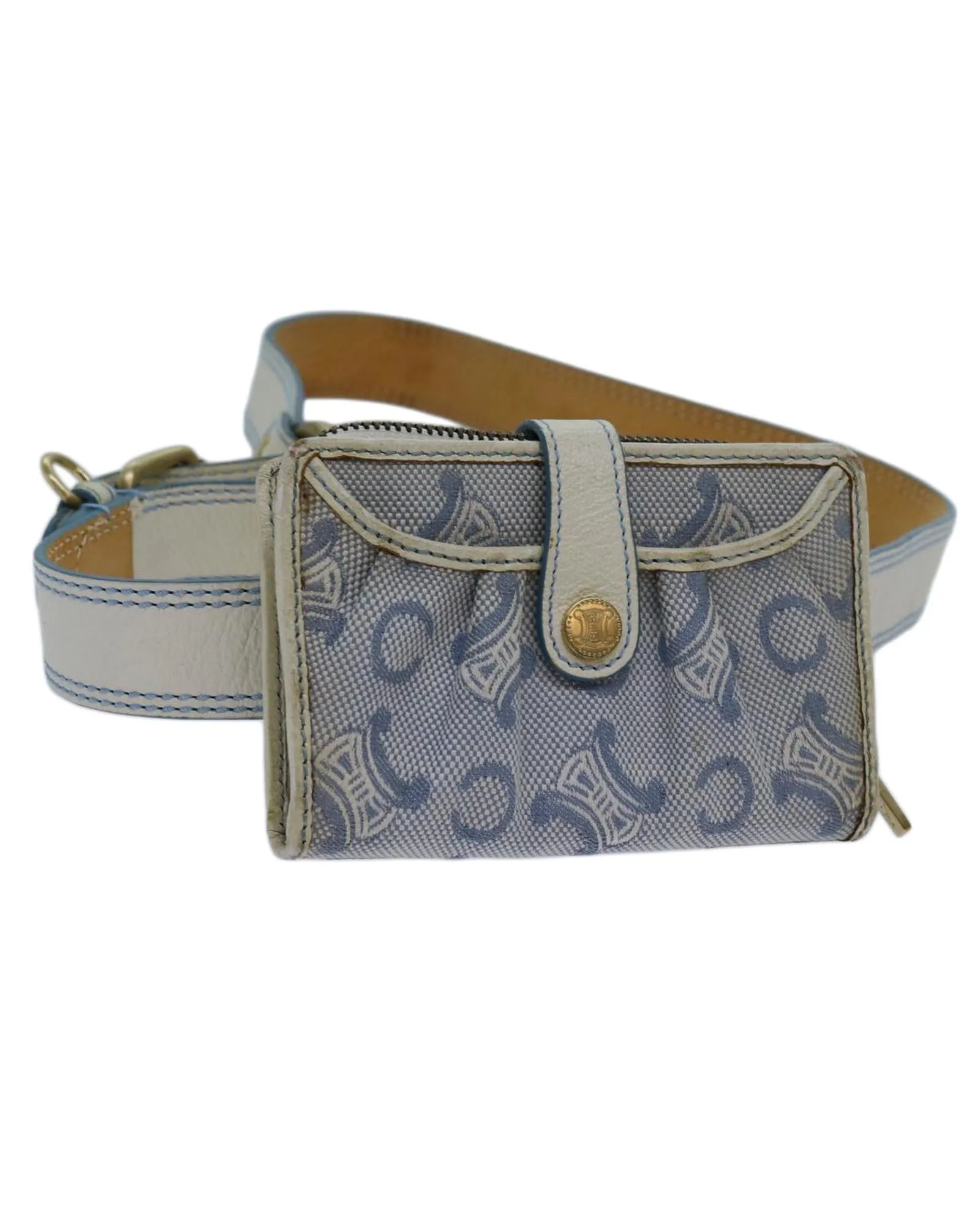 Blue Canvas Waist Bag with Macadam Print and Dust Bag - Rank C