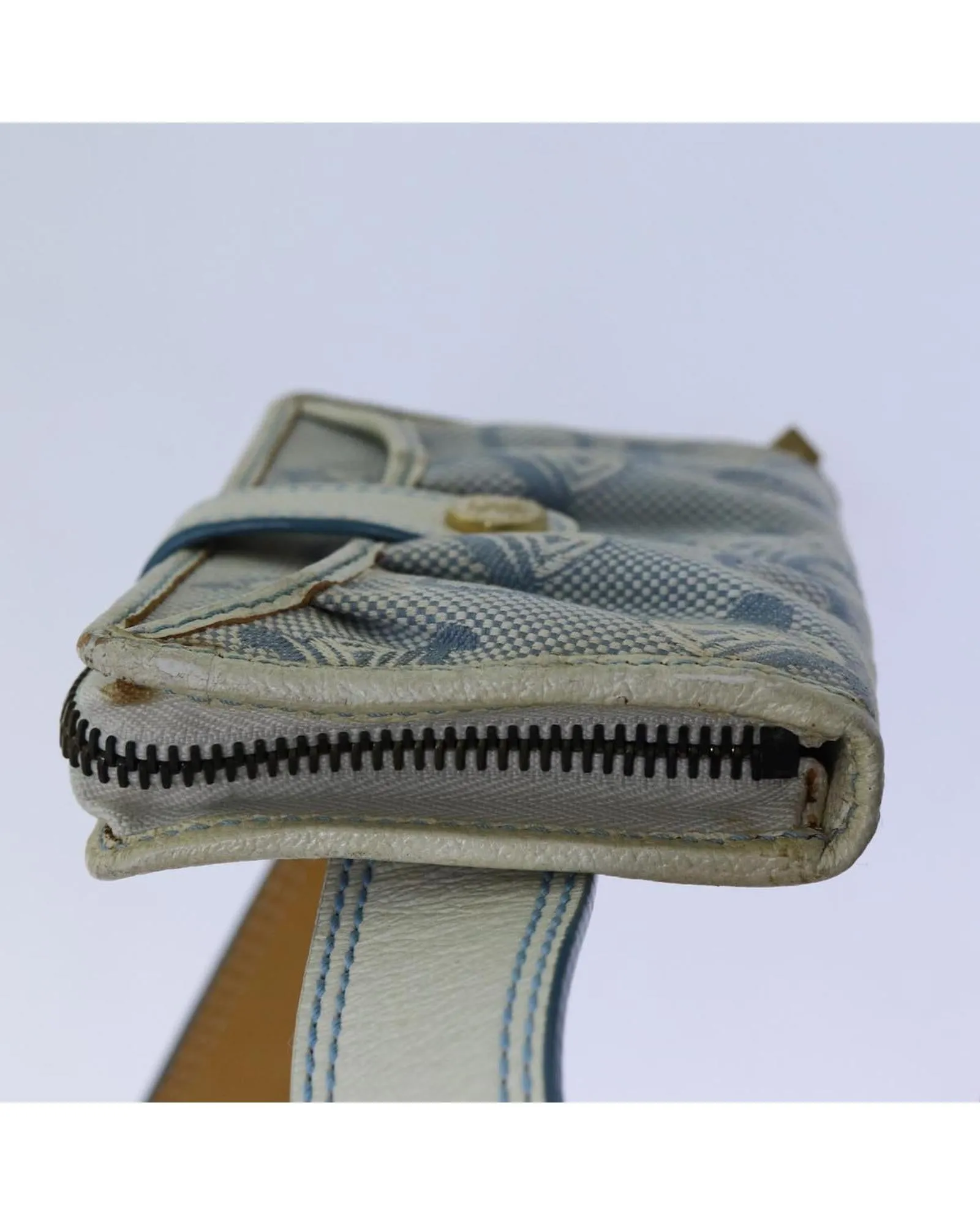 Blue Canvas Waist Bag with Macadam Print and Dust Bag - Rank C