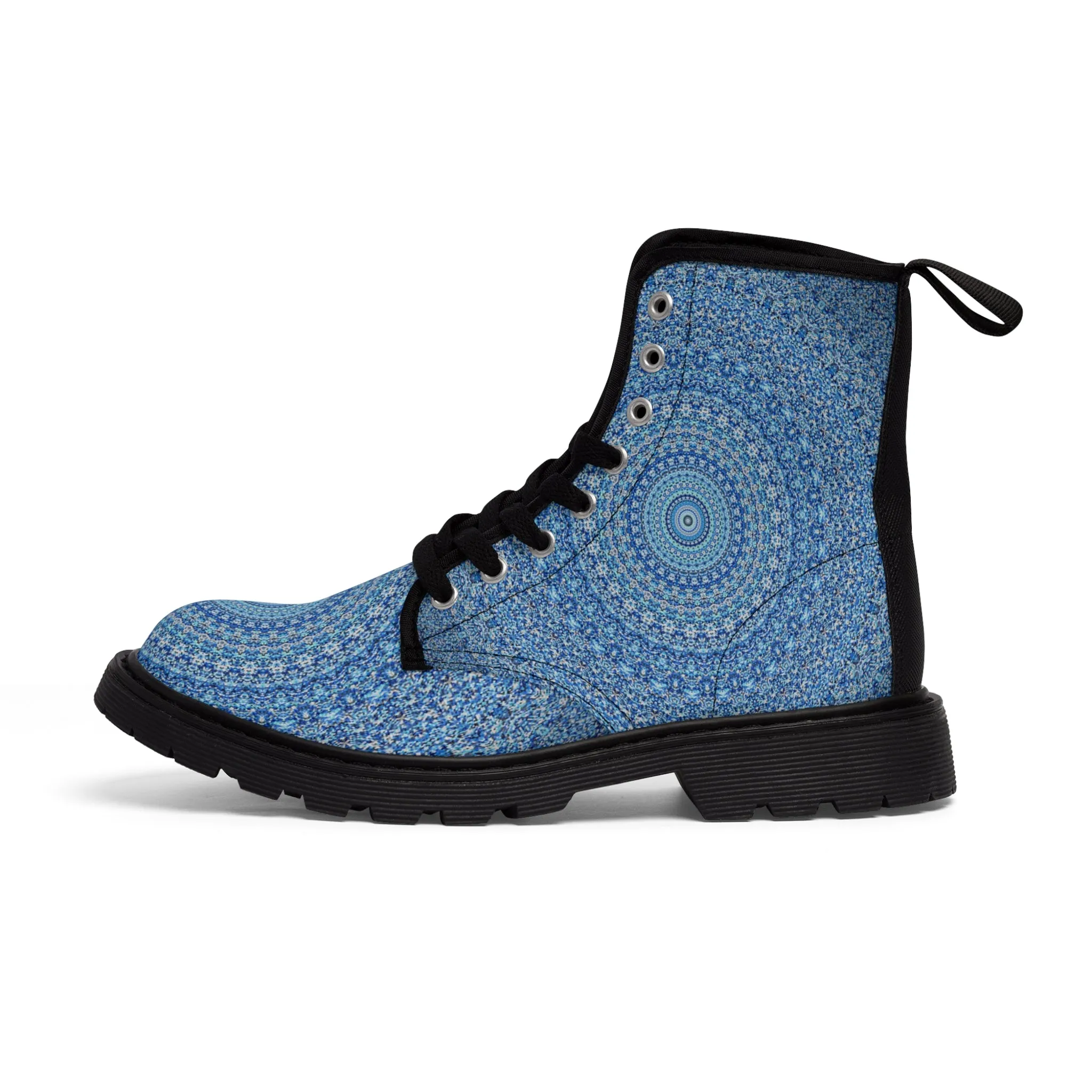 Blue Mandala - Inovax Woman's Canvas Boots