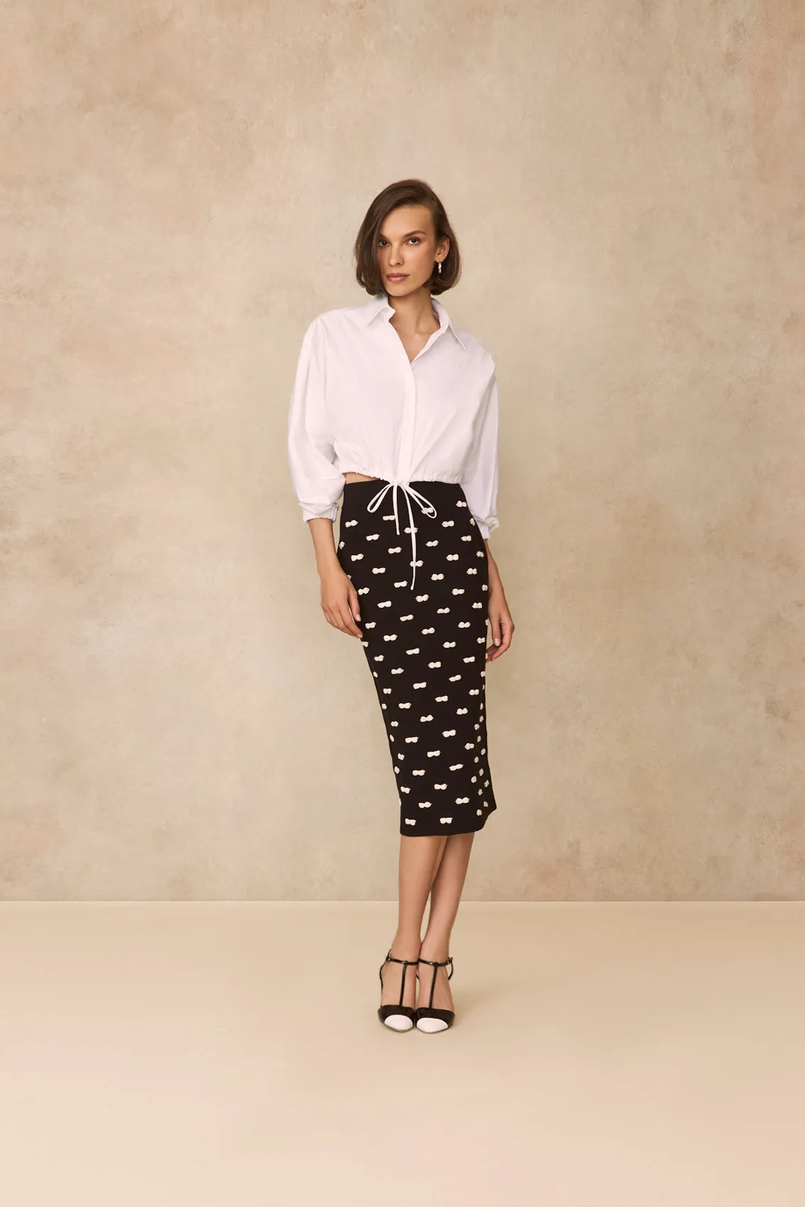 Bow Detail Pencil Skirt