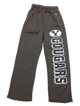 BYU Cougars Badger Sport YOUTH Gray Drawstring Sweatpants with Pockets (M)