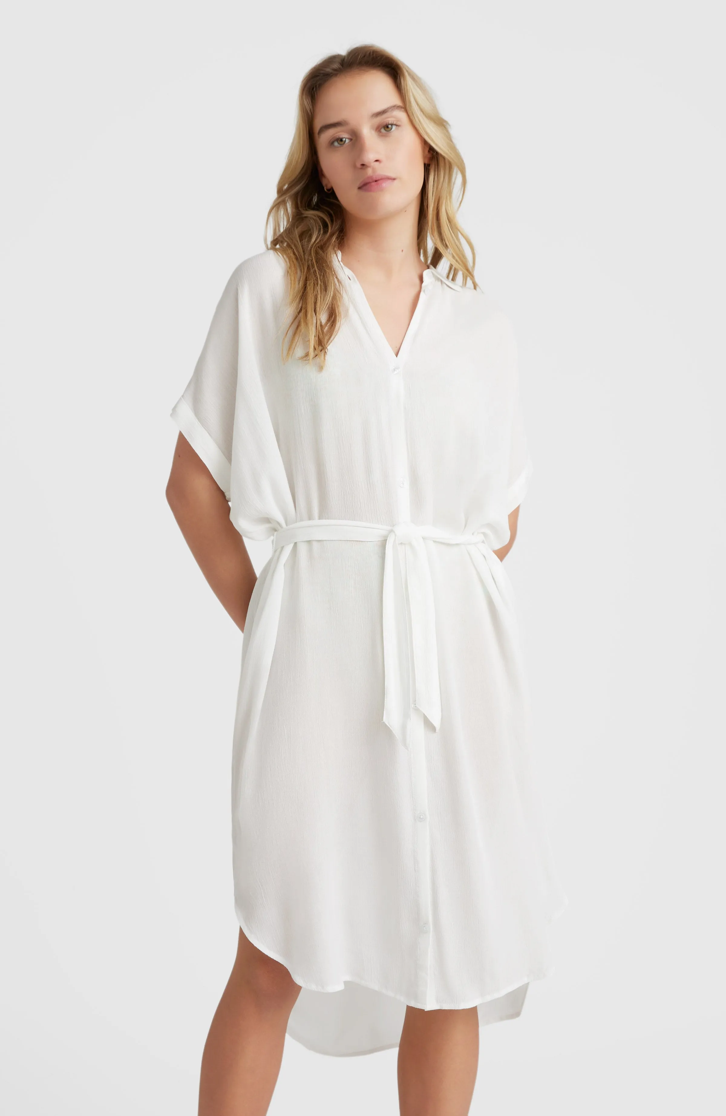 Cali Beach Shirt Dress | Snow White