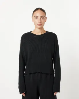 Cotton Sweater in Black