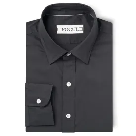 Focul - Slate Gray Dot Shirt With Button Detail