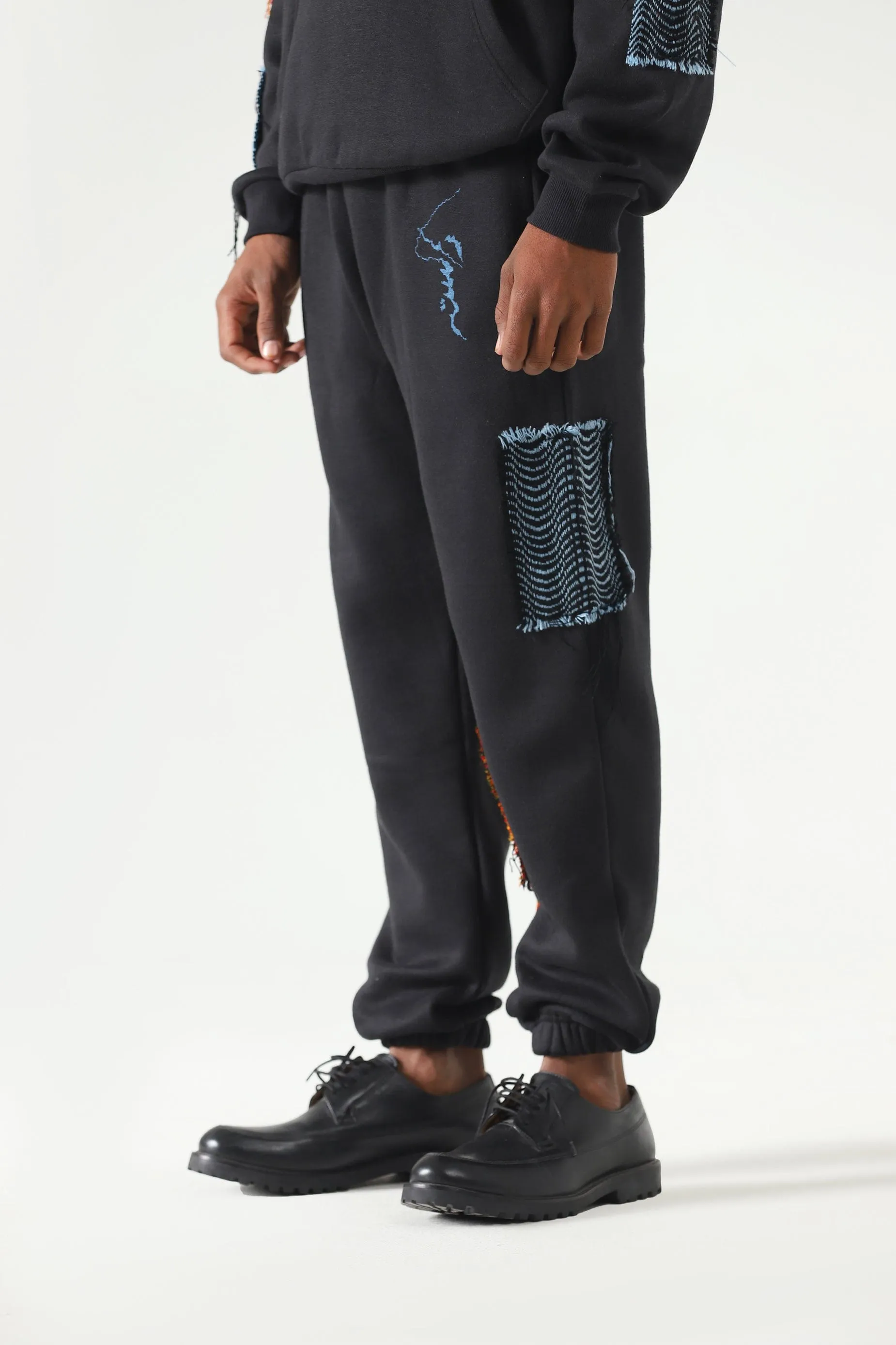 HANDWOVEN PATCH SWEATPANTS