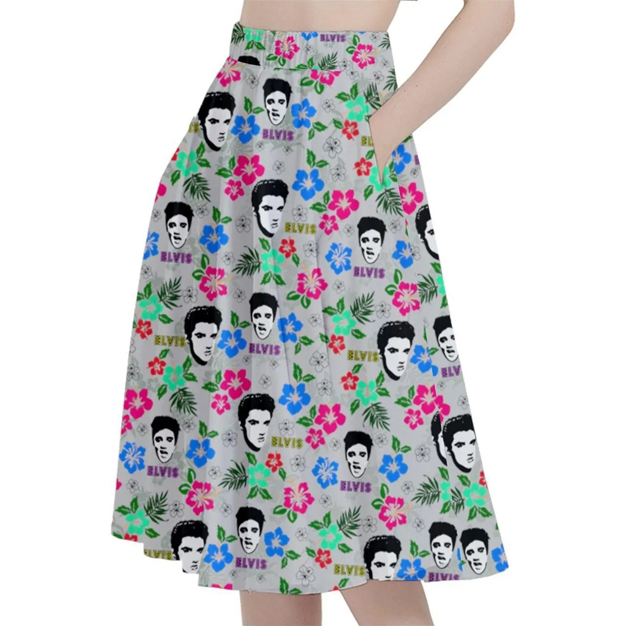 Hawaii Elvis Full Circle Skirt Various Colours