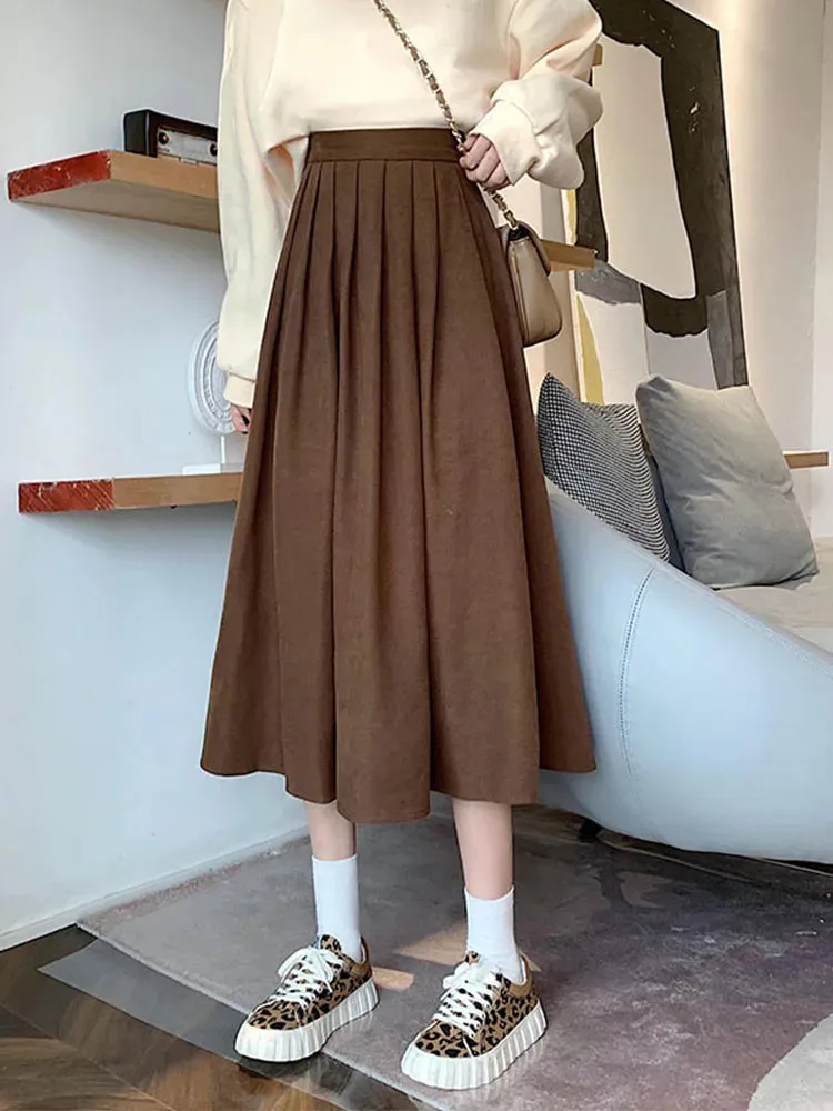 Korean Elegant College A-line Skirt