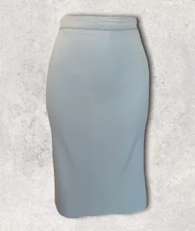 Mabb Vintage Baby Blue Crepe Summer Pencil Skirt  UK 10  US 6 EU 38 BNWT