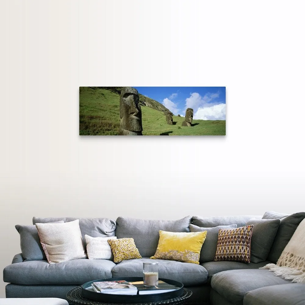 " Stone Heads, Easter Islands, Chile" Canvas Wall Art