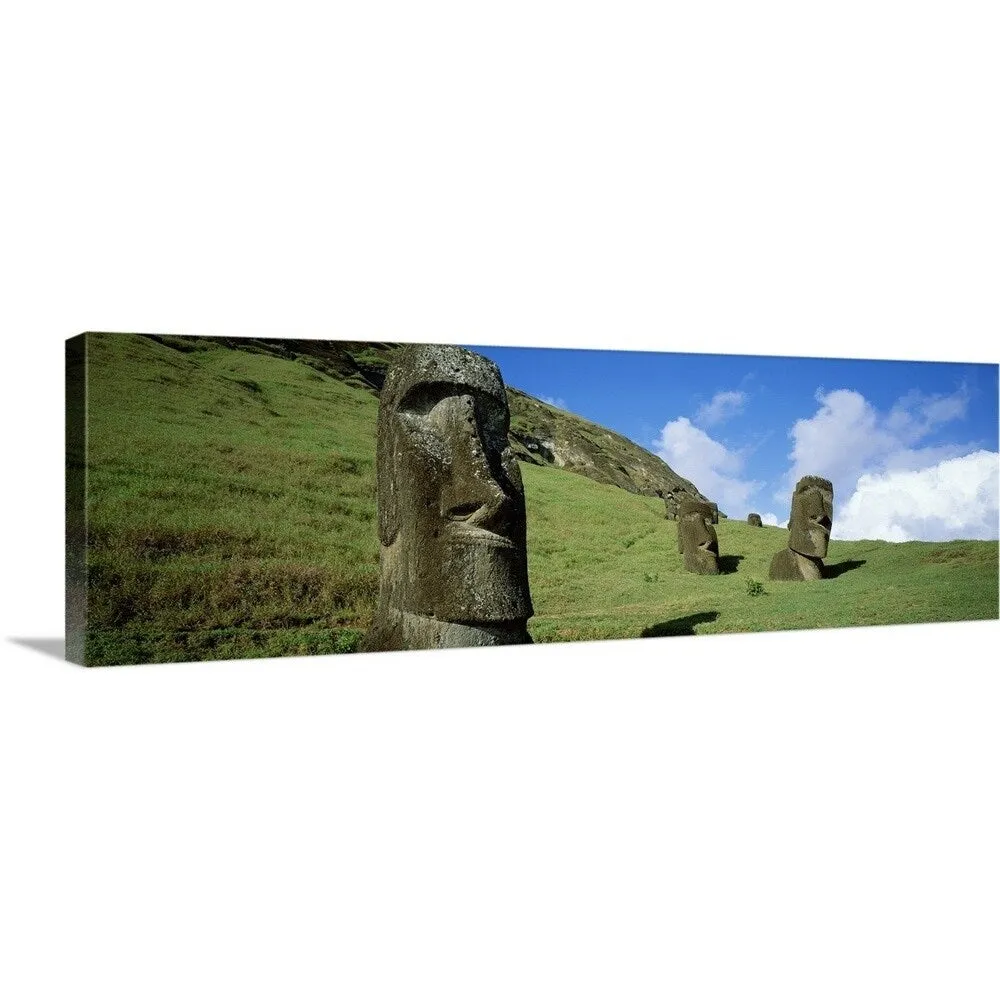 " Stone Heads, Easter Islands, Chile" Canvas Wall Art