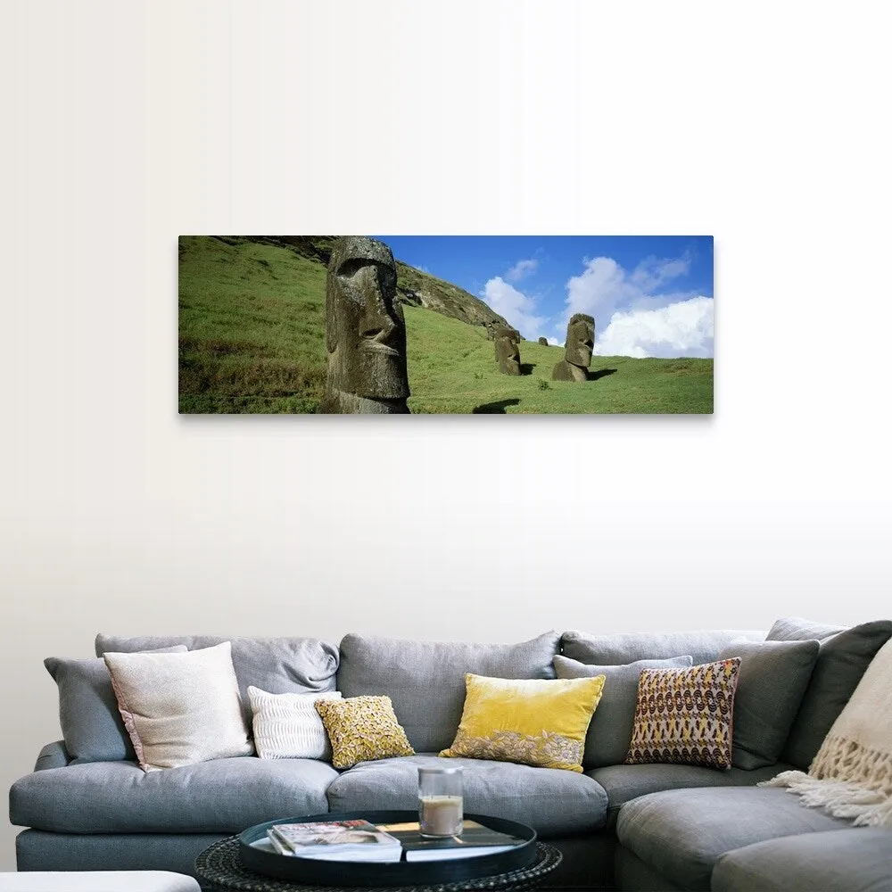 " Stone Heads, Easter Islands, Chile" Canvas Wall Art