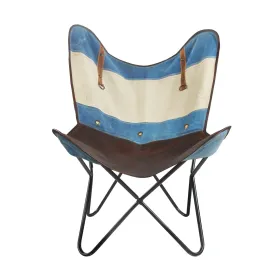 Slingback Butterfly 35009MLT Blue/Brown Accent Chair